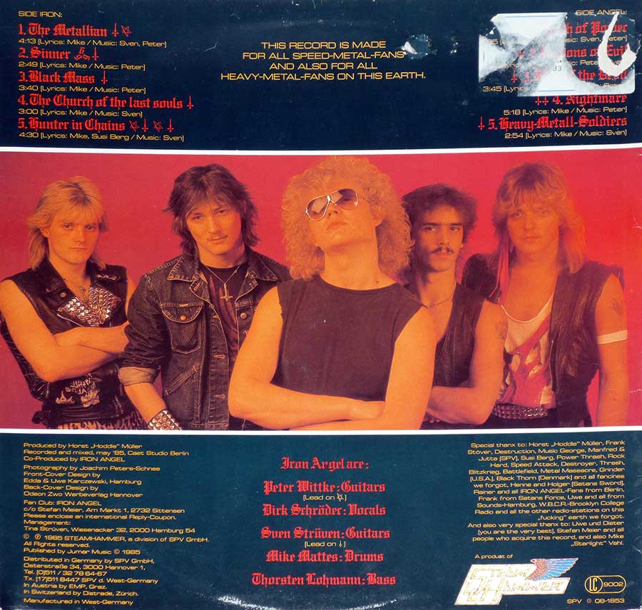 High Resolution Photo #2 IRON ANGEL Hellish Crossfire Germany