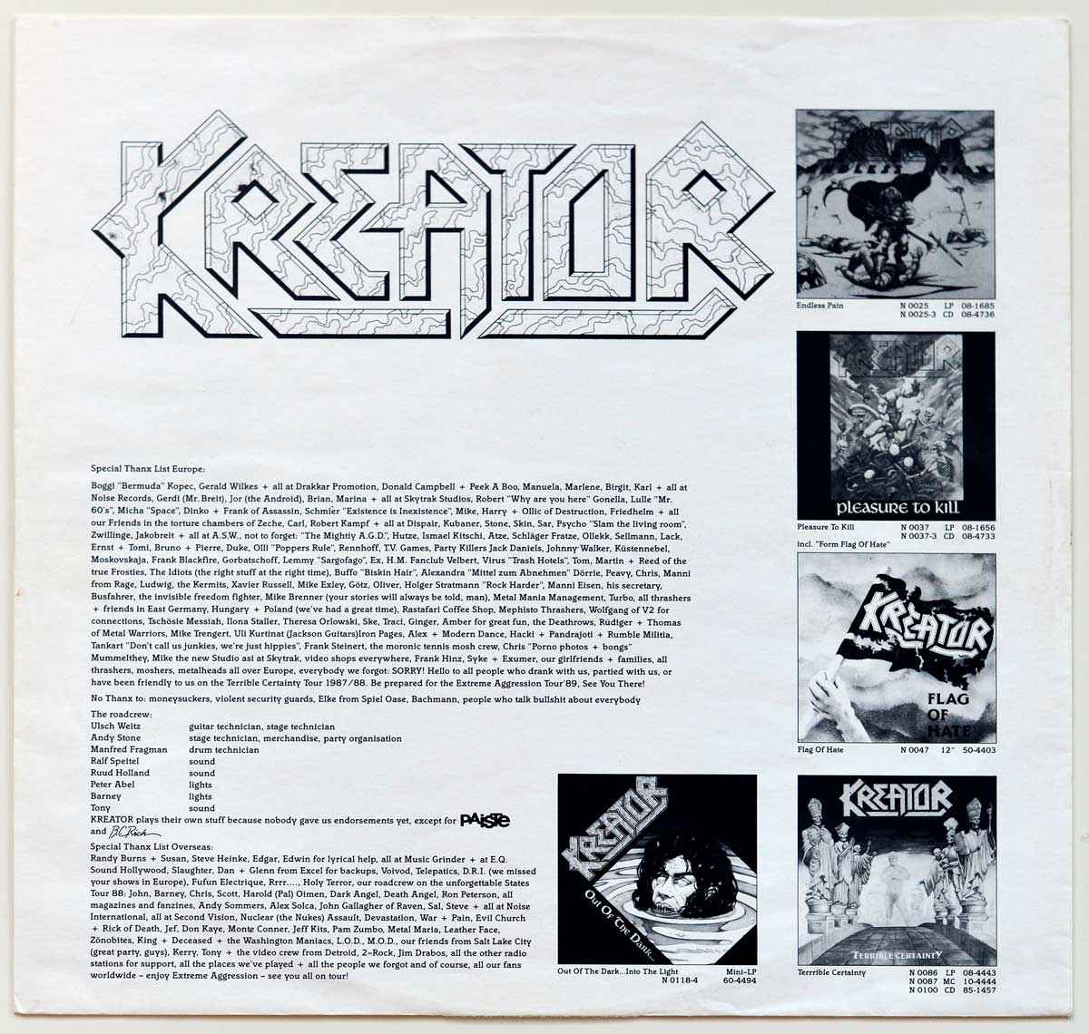 High Resolution Photo #12 KREATOR - Extreme Aggression https://vinyl-records.nl 