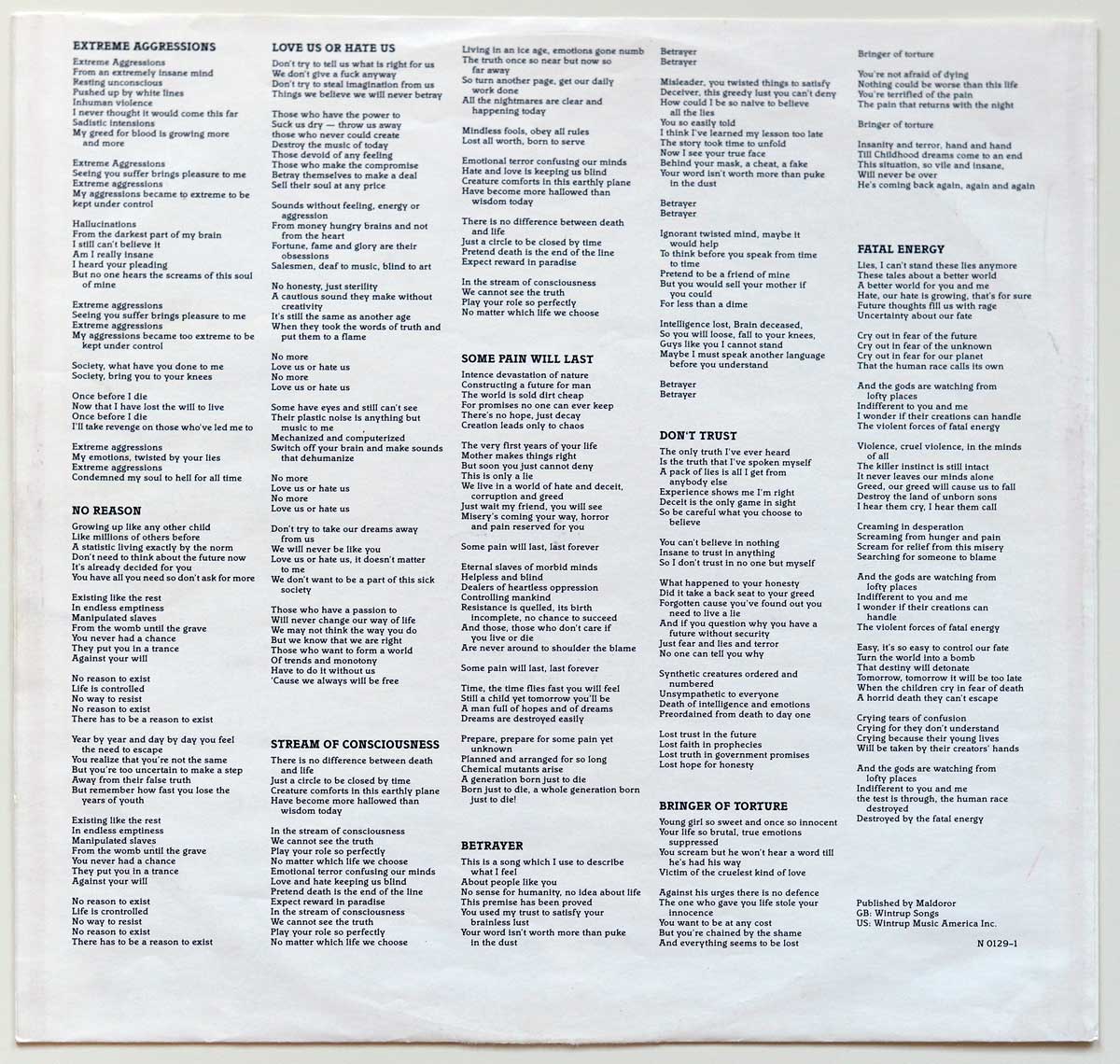 High Resolution Photo #13 KREATOR - Extreme Aggression https://vinyl-records.nl 