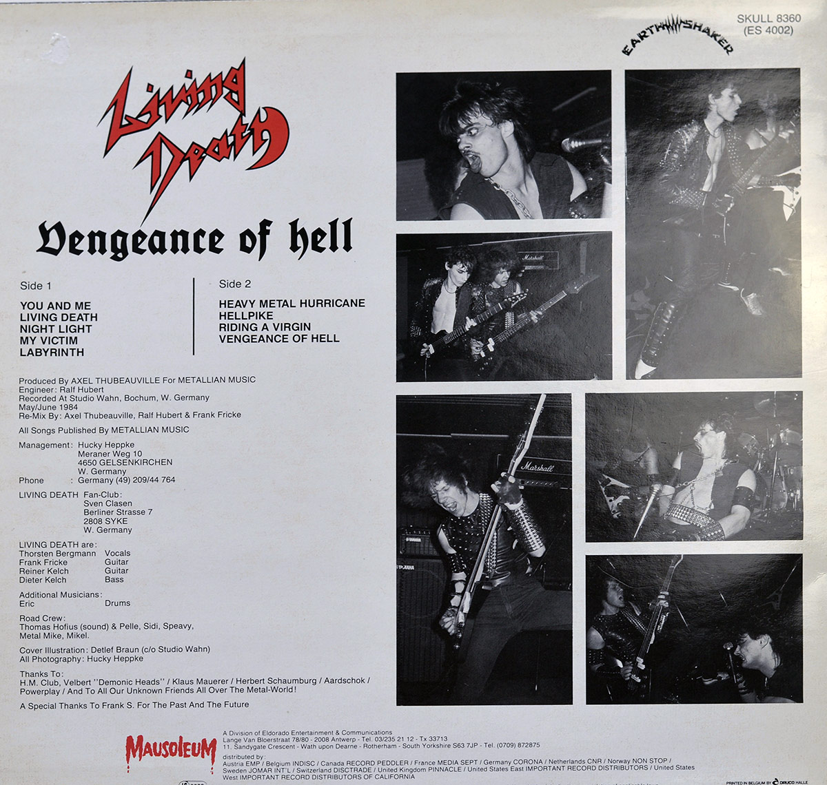 High Resolution Photo LIVING DEATH Vengeance Of Hell Vinyl Record