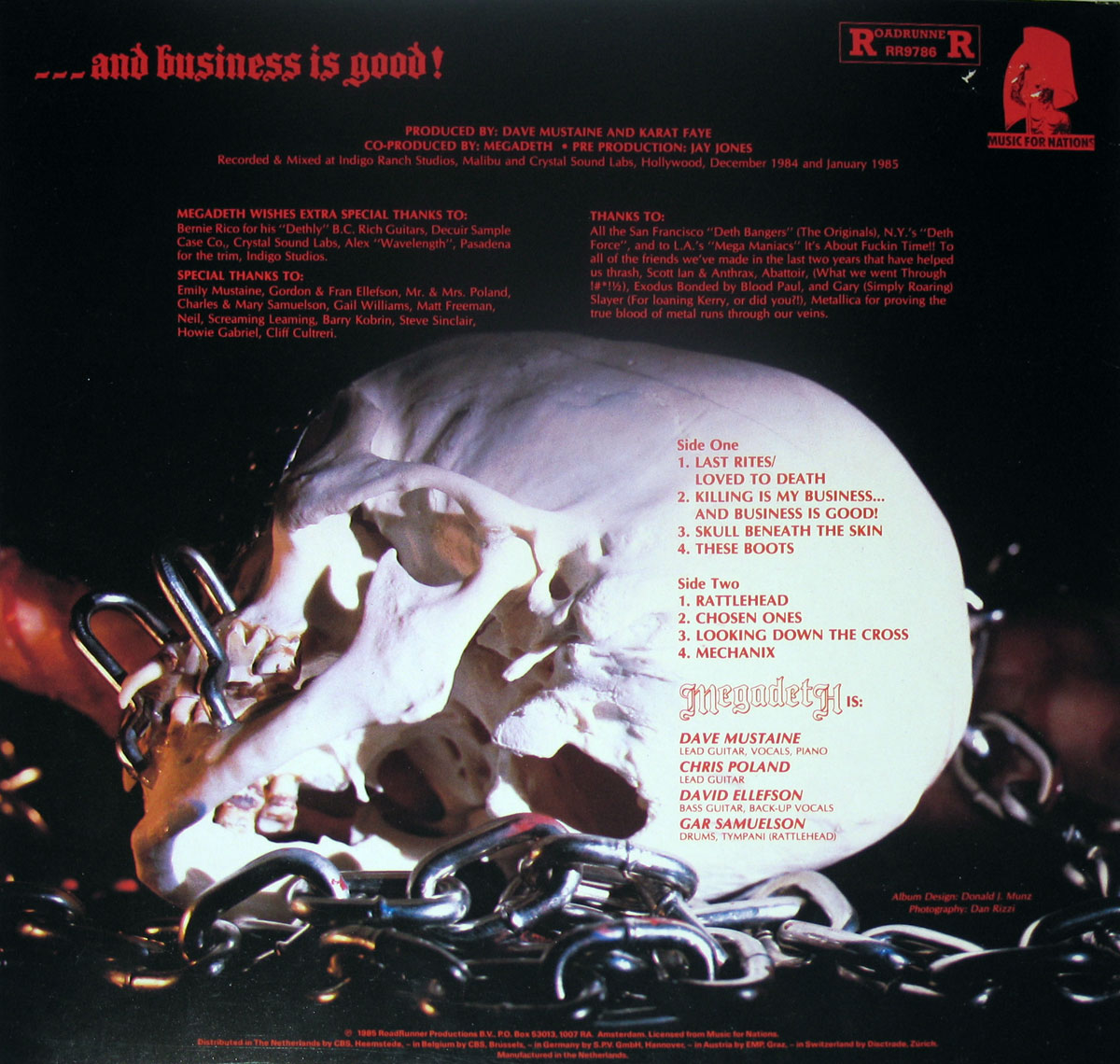 High Resolution Photo Megadeth - Killing is my Business ... ... and Business is Good Vinyl Record