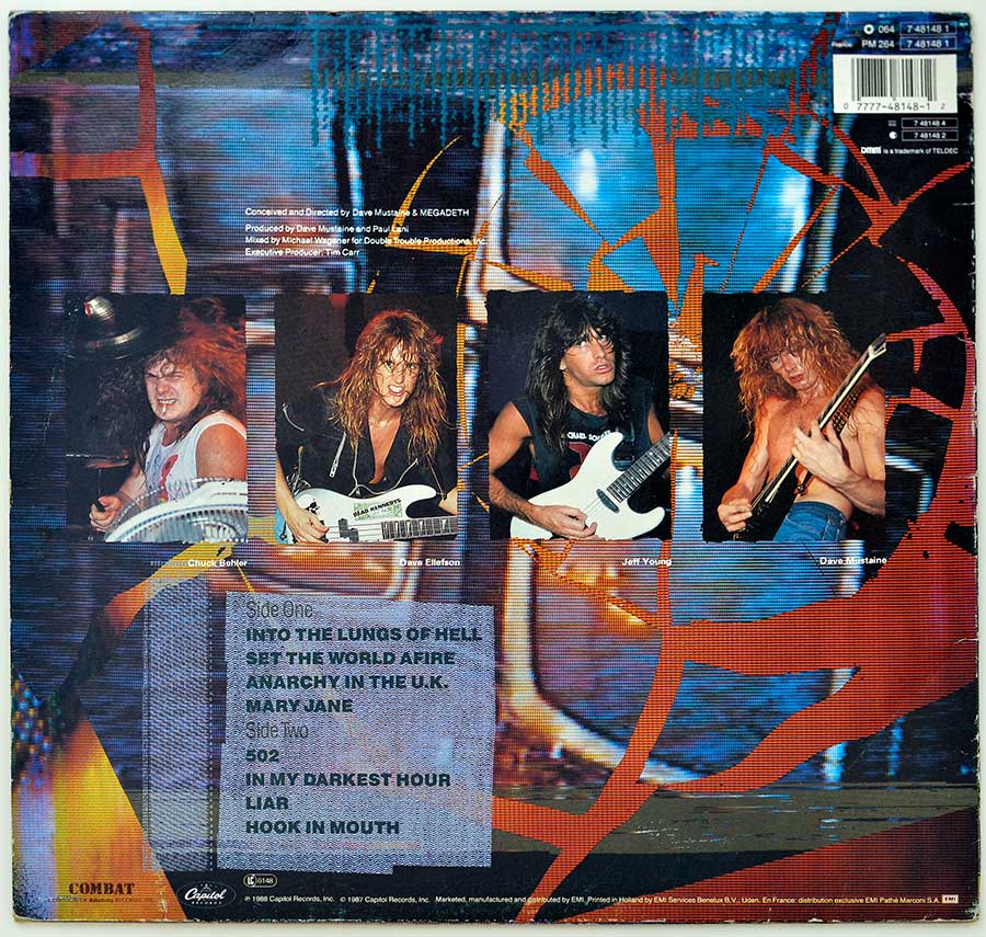 Photo of album back cover MEGADETH - So Far So Good So What ( Thrash Metal, Germany DMM ) 