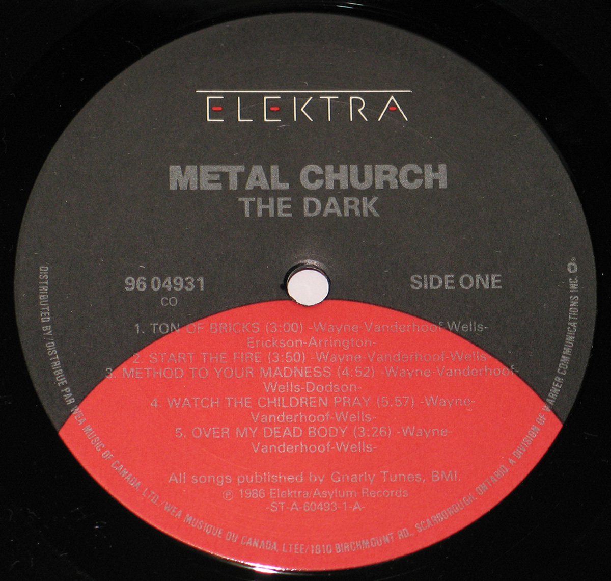 High Resolution Photo of METAL CHURCH THE DARK USA release 