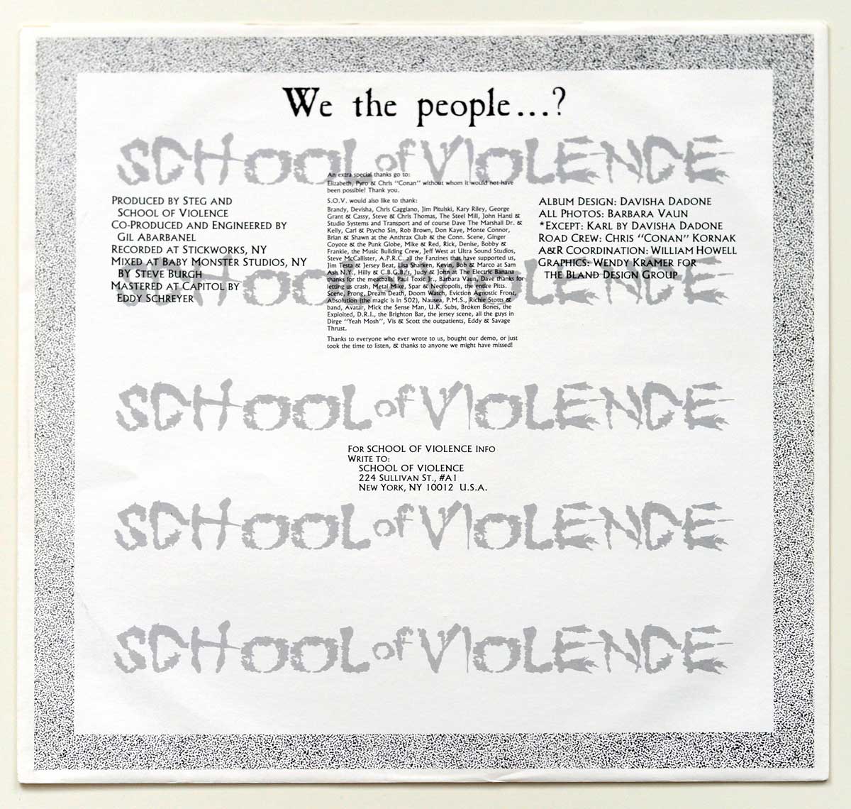High Resolution Photo #12 SCHOOL OF VIOLENCE – We The People...? https://vinyl-records.nl 