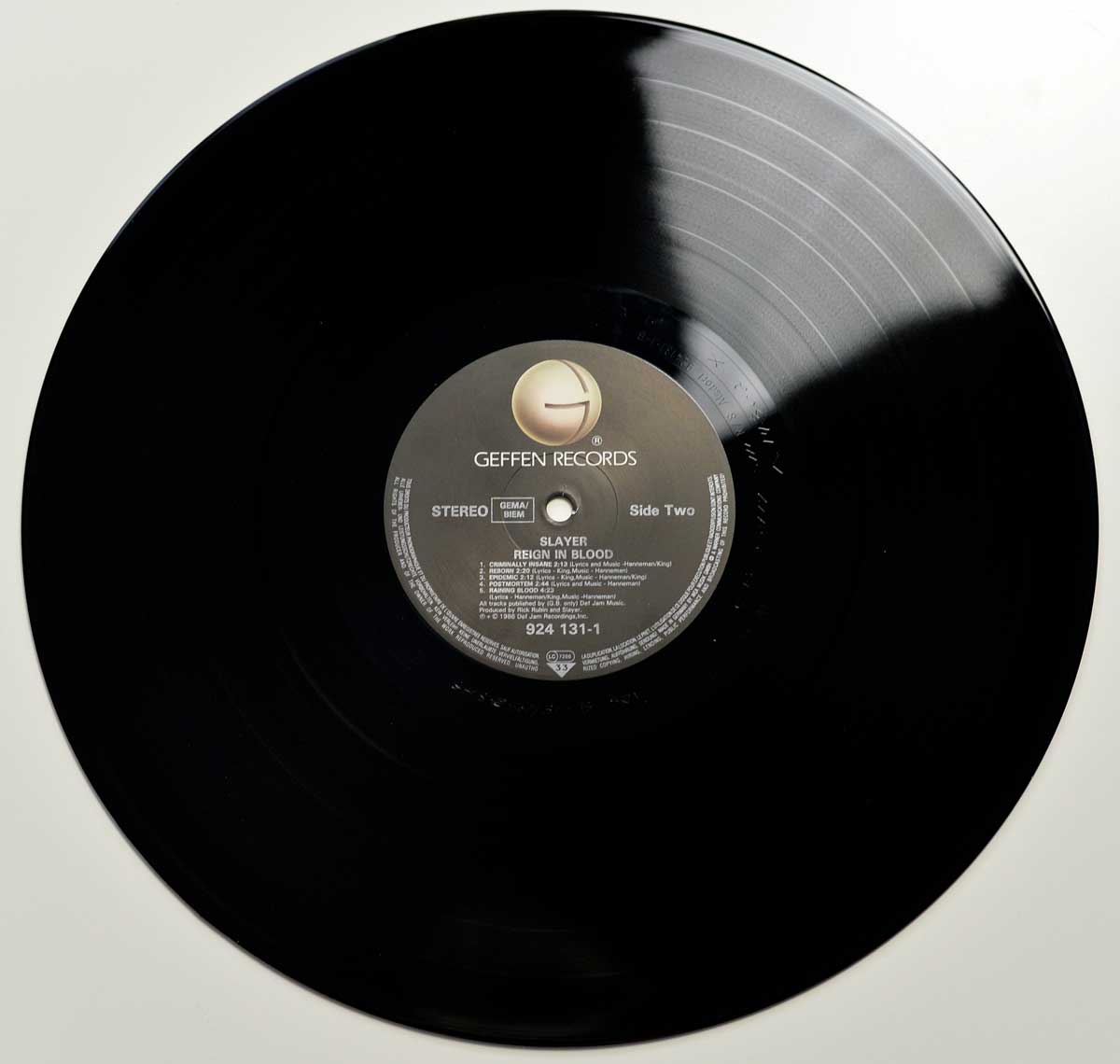 High Resolution Photo #15 SLAYER - Reign in Blood (Geffen Records)  https://vinyl-records.nl 