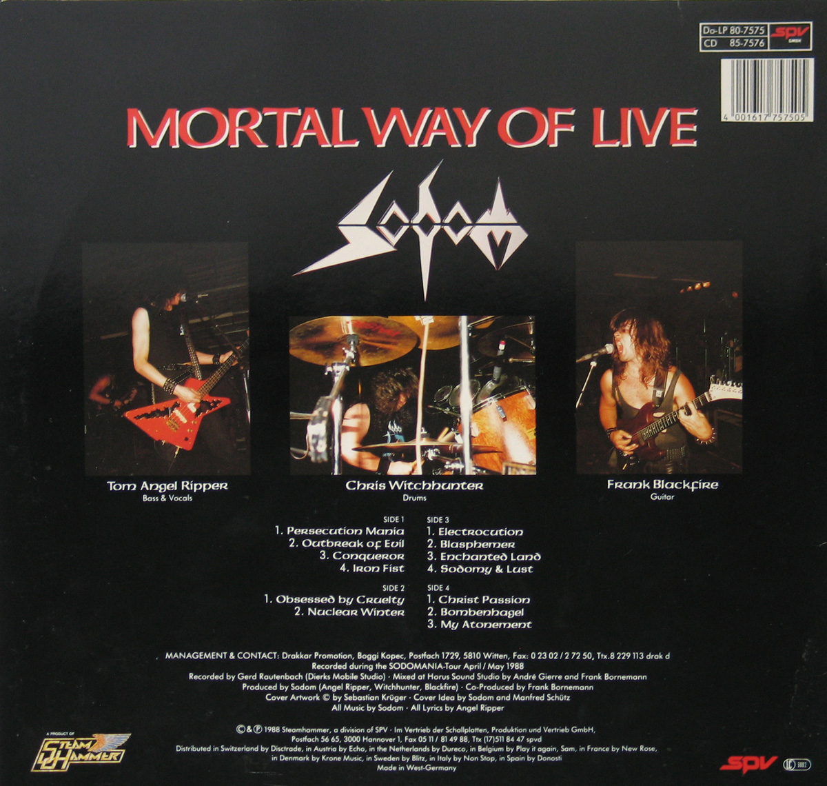 High Resolution Photos of sodom mortal way life 2lp 