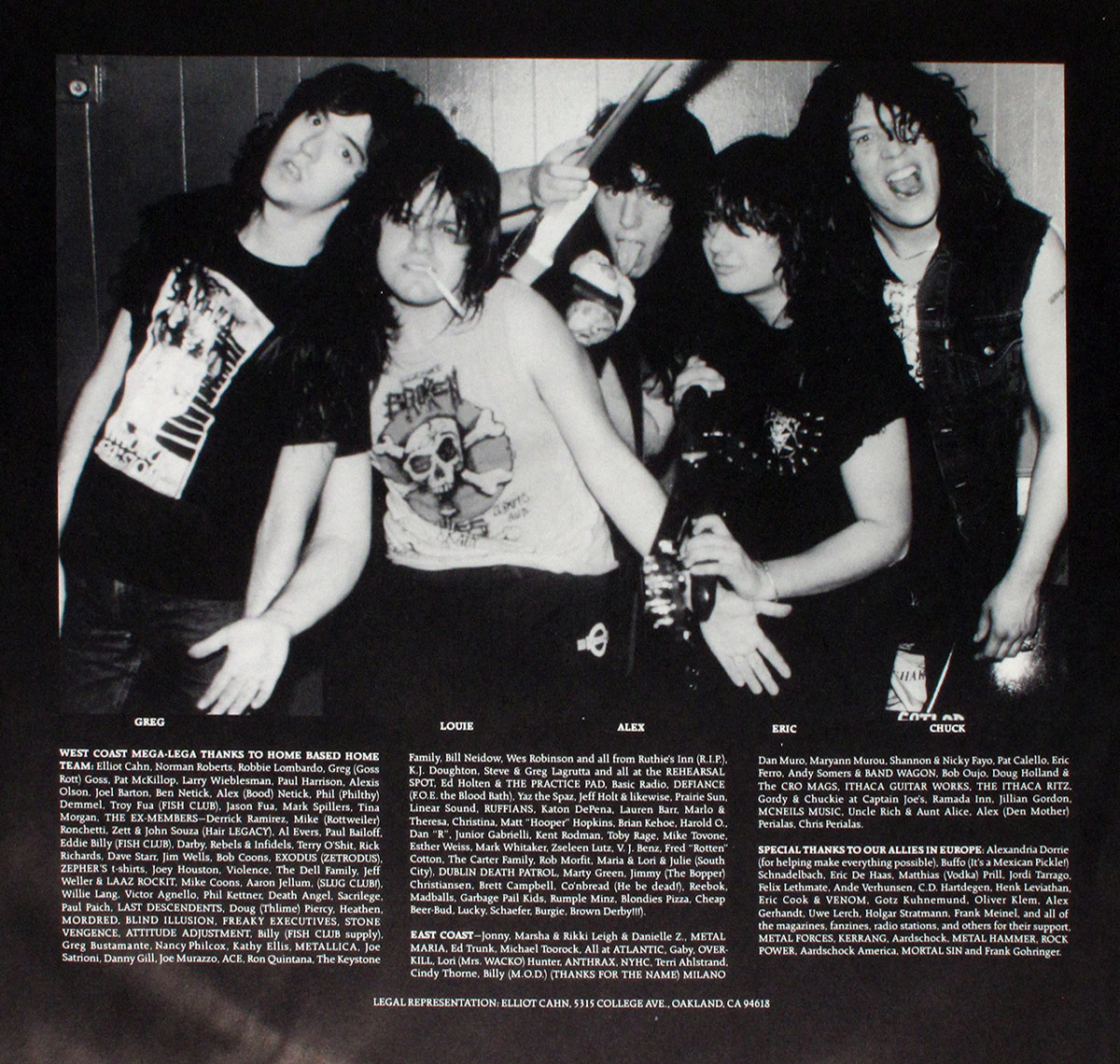 Photo One Of The Original Custom Inner Sleeve TESTAMENT - The Legacy ( Canada )
 