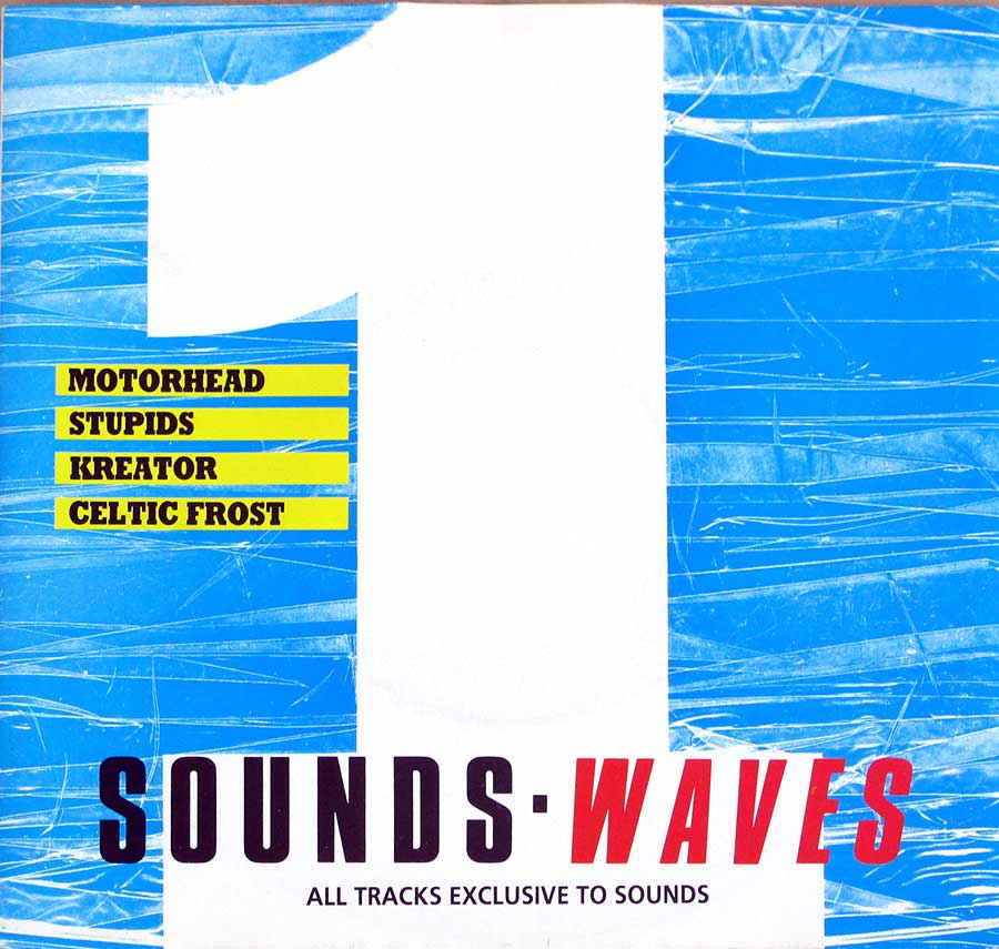 SOUNDS WAVES 1 Motorhead / Stupids / Kreator / Celtic Frost 7" Promo EP 33RPM PS VINYL front cover https://vinyl-records.nl