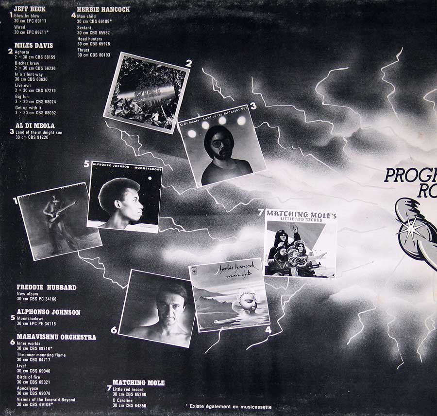 Photo of album back cover VARIOUS ARTISTS - Progressive Rock 12" Vinyl LP Album